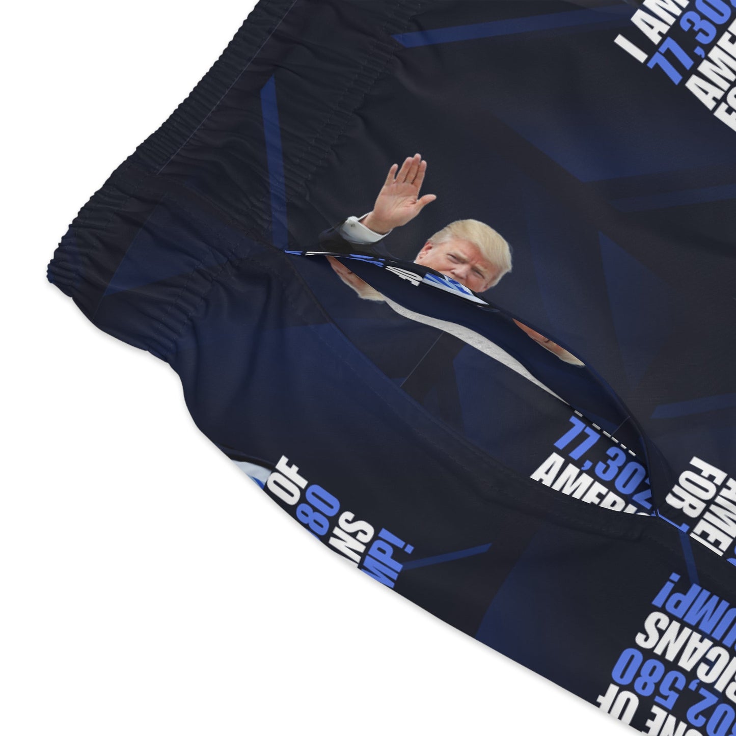 American for Donald Trump Swim Trunks - Fun Pool Wear for Supporters Printify