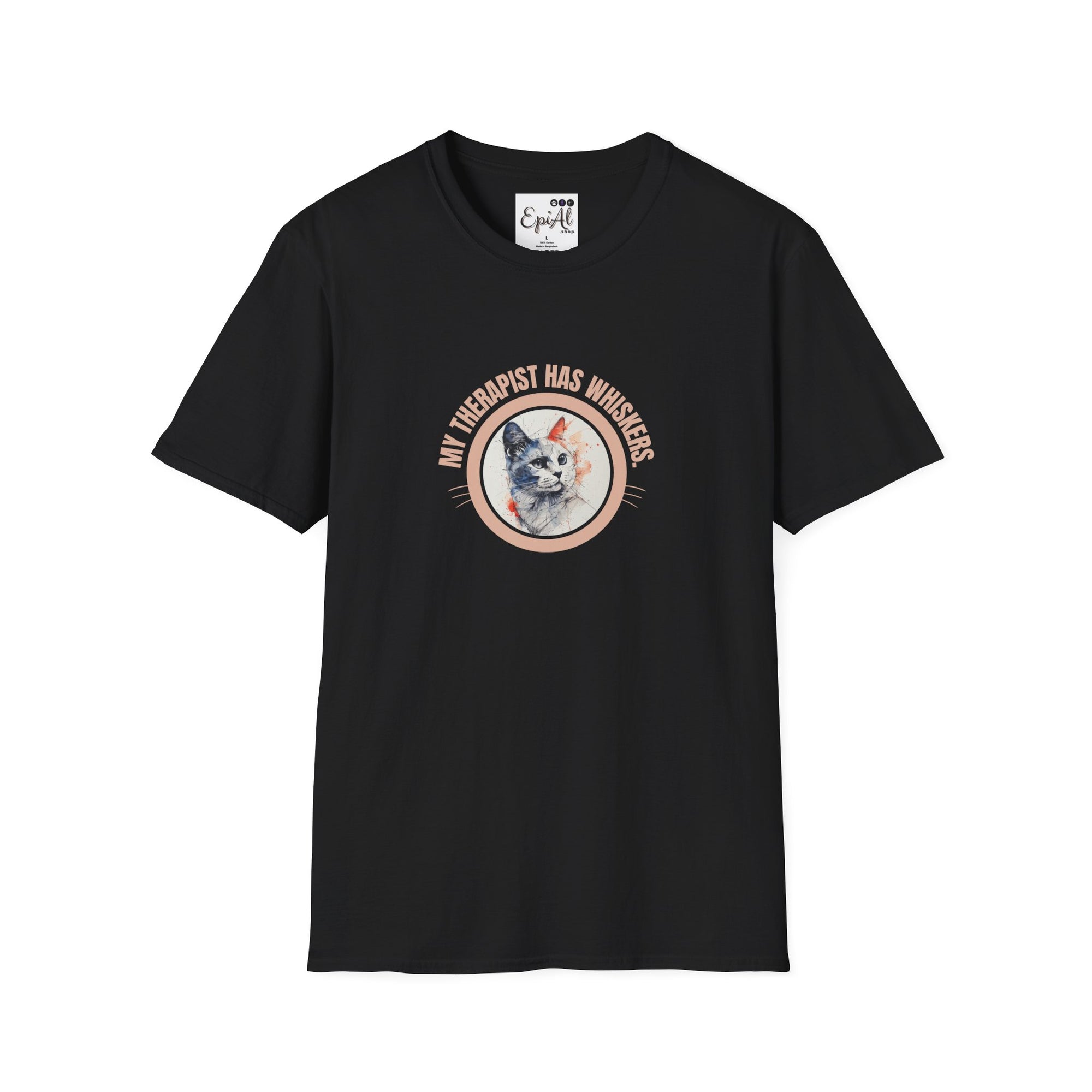 Whimsical Cat Therapy T-Shirt | Cute Pet Lover Tee
