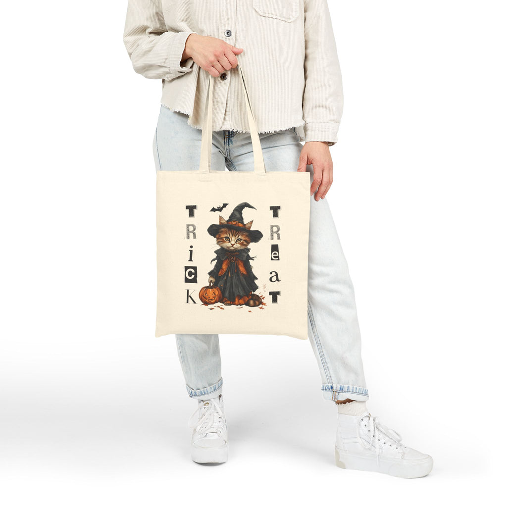 Halloween Cat Trick or Treat Tote Bag