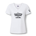 Supporting Character in My Cat’s Life Women’s V-Neck Tee