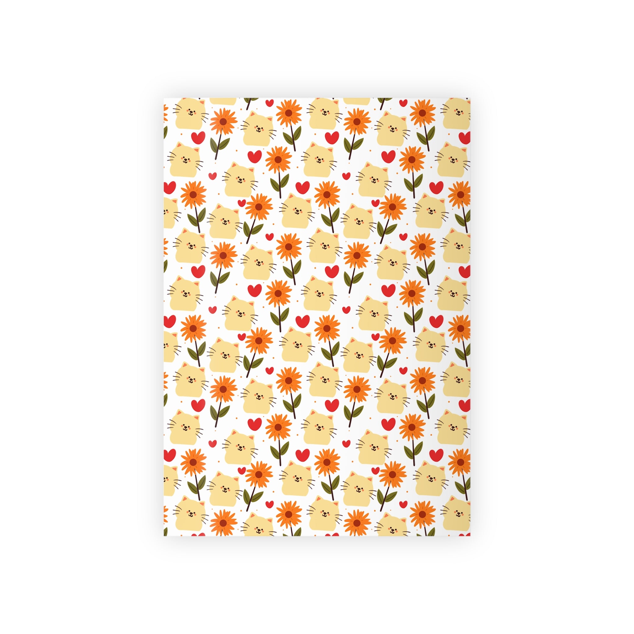 Flower Kitty Wrapping Paper – Cute Cat Gift Wrap
