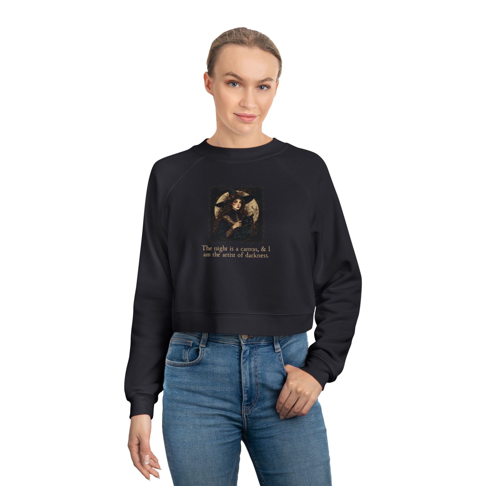 Artist of Darkness Women's Cropped Fleece Pullover
