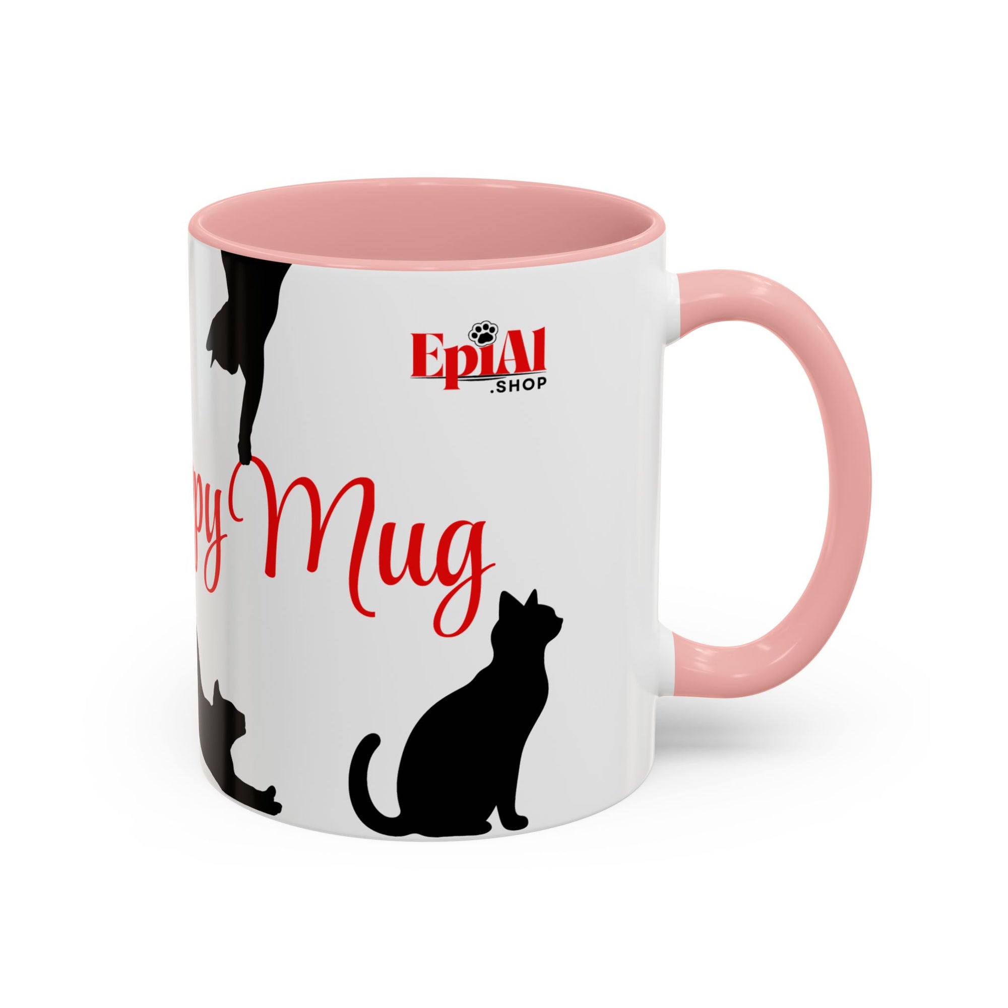 Silhouette Cat Lovers Accent Mug