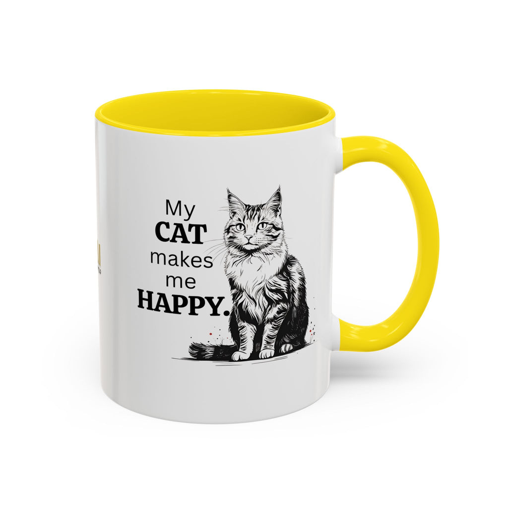 Cat Lover's Accent Coffee Mug: Perfect Gift for Cat Owners