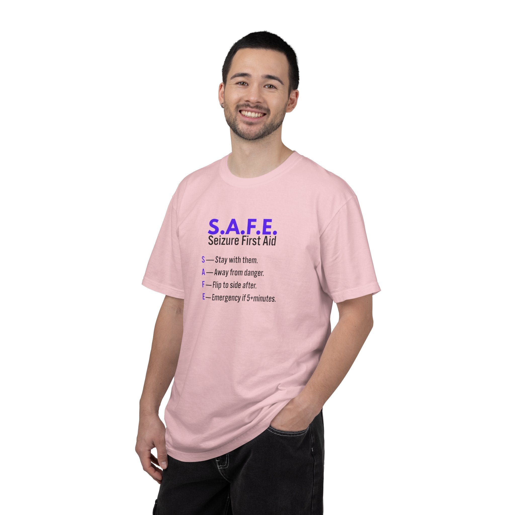S.A.F.E. Seizure First Aid T-Shirt – Epilepsy Awareness Education Tee