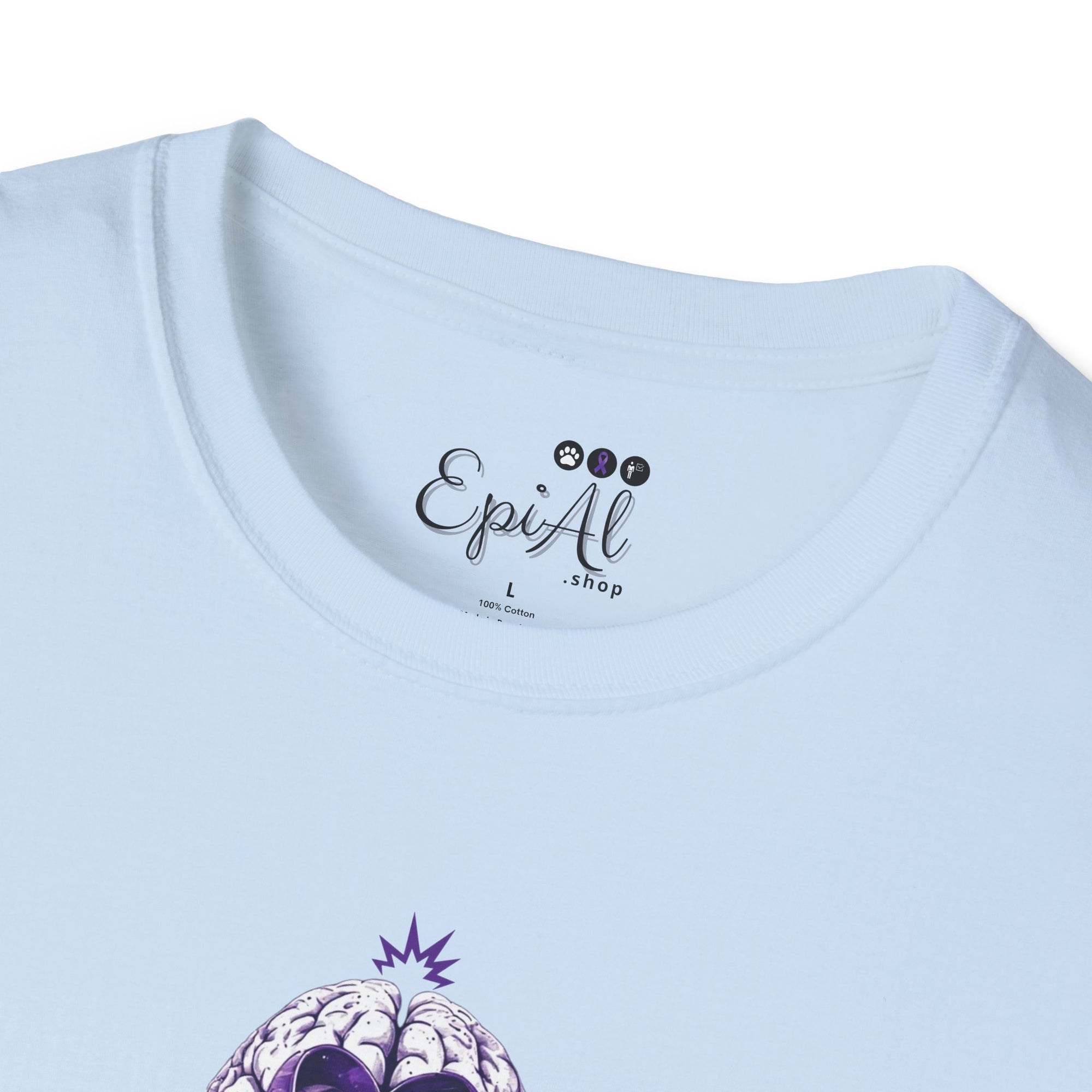 Purple Ribbon Brain Graphic Unisex T-Shirt