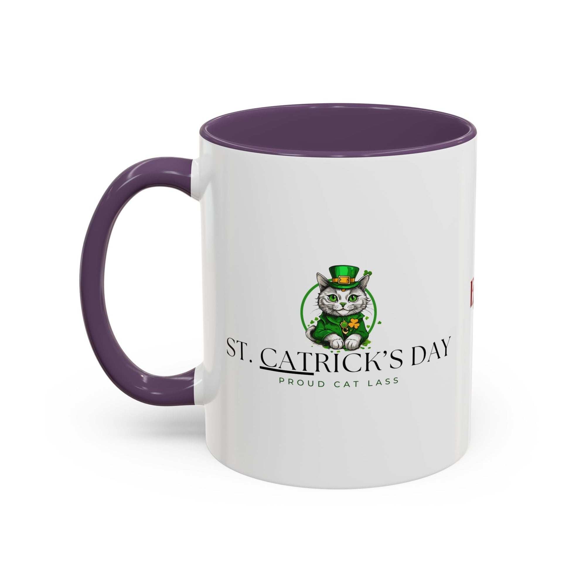St. Patrick's Day Cat Coffee Mug - Proud Cat Lass Design Printify