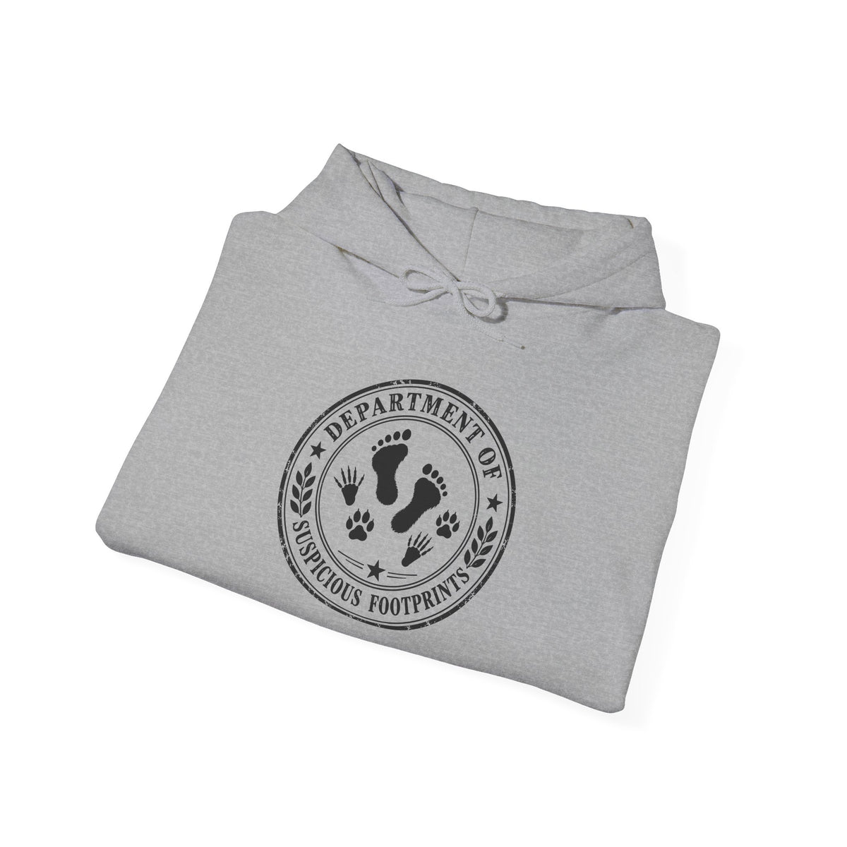 Department of Suspicious Footprints Hoodie | Bigfoot, Raccoon & Cat Cryptid Sweatshirt