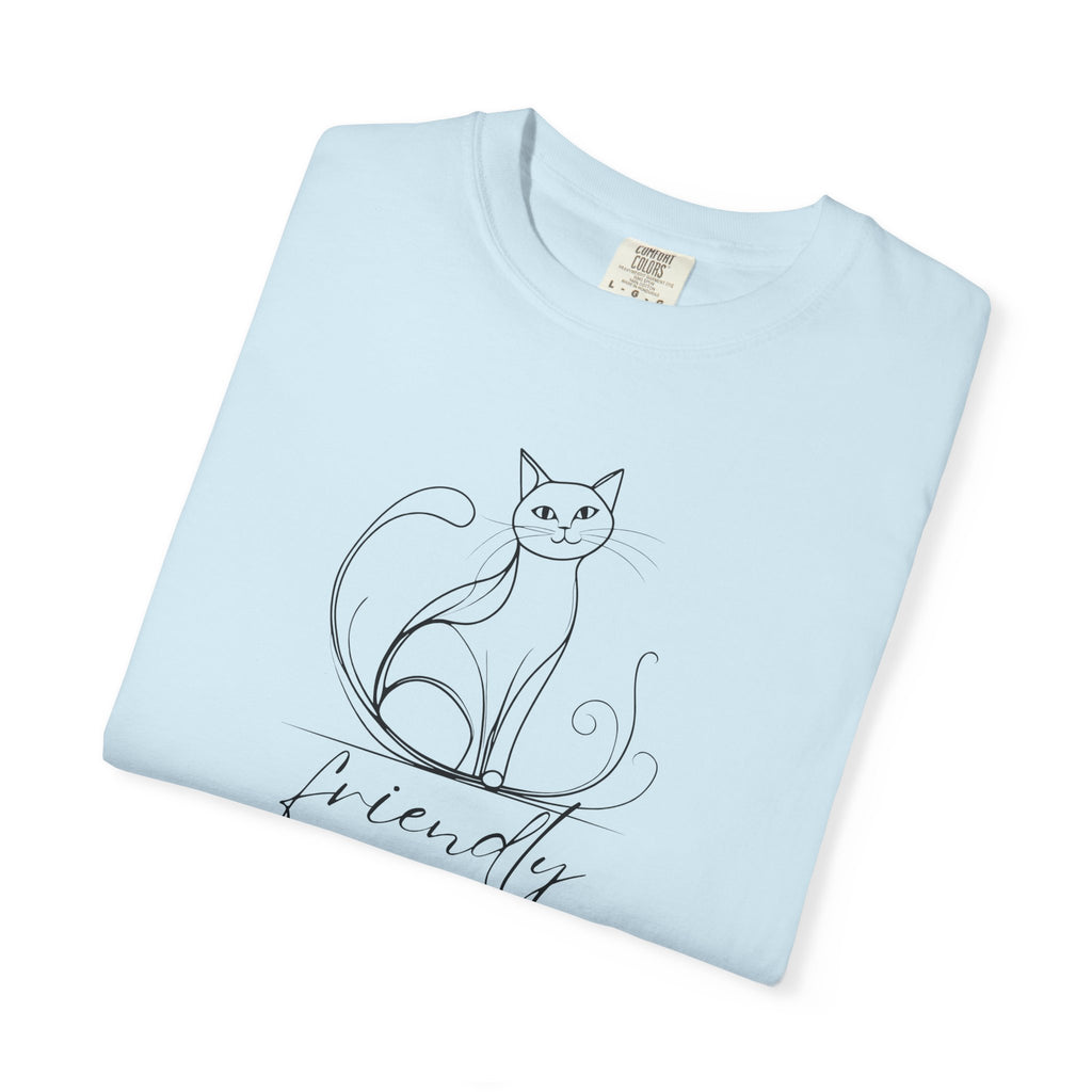 Friendly Cat Lover's Unisex Garment-Dyed T-Shirt
