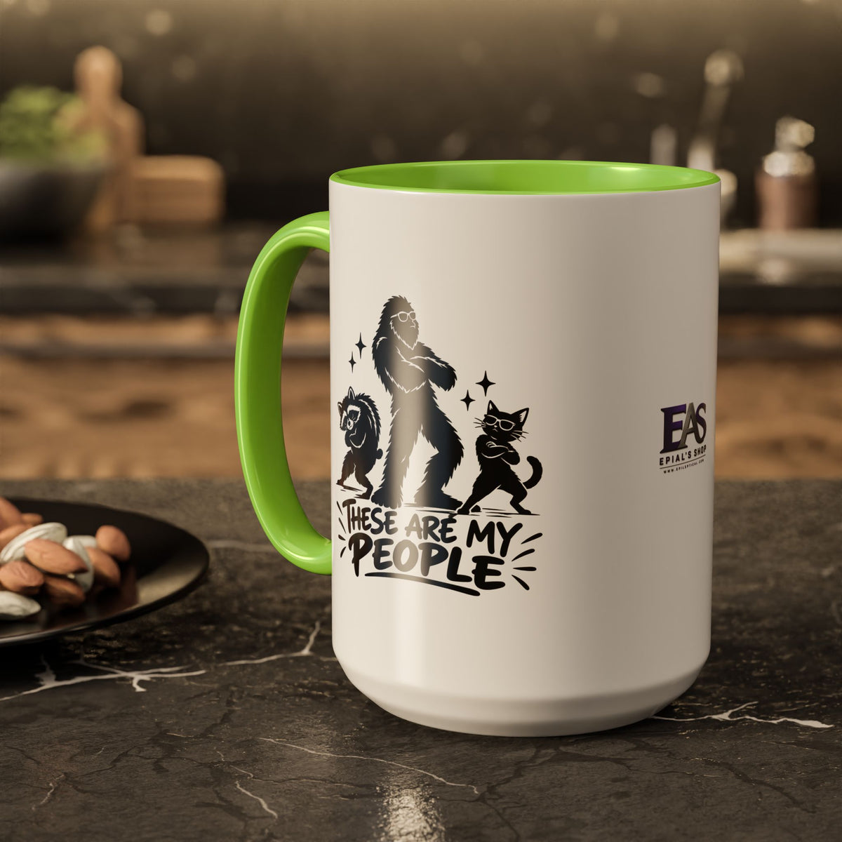 These Are My People Bigfoot, Raccoon & Cat Accent Coffee Mug | 11oz & 15oz