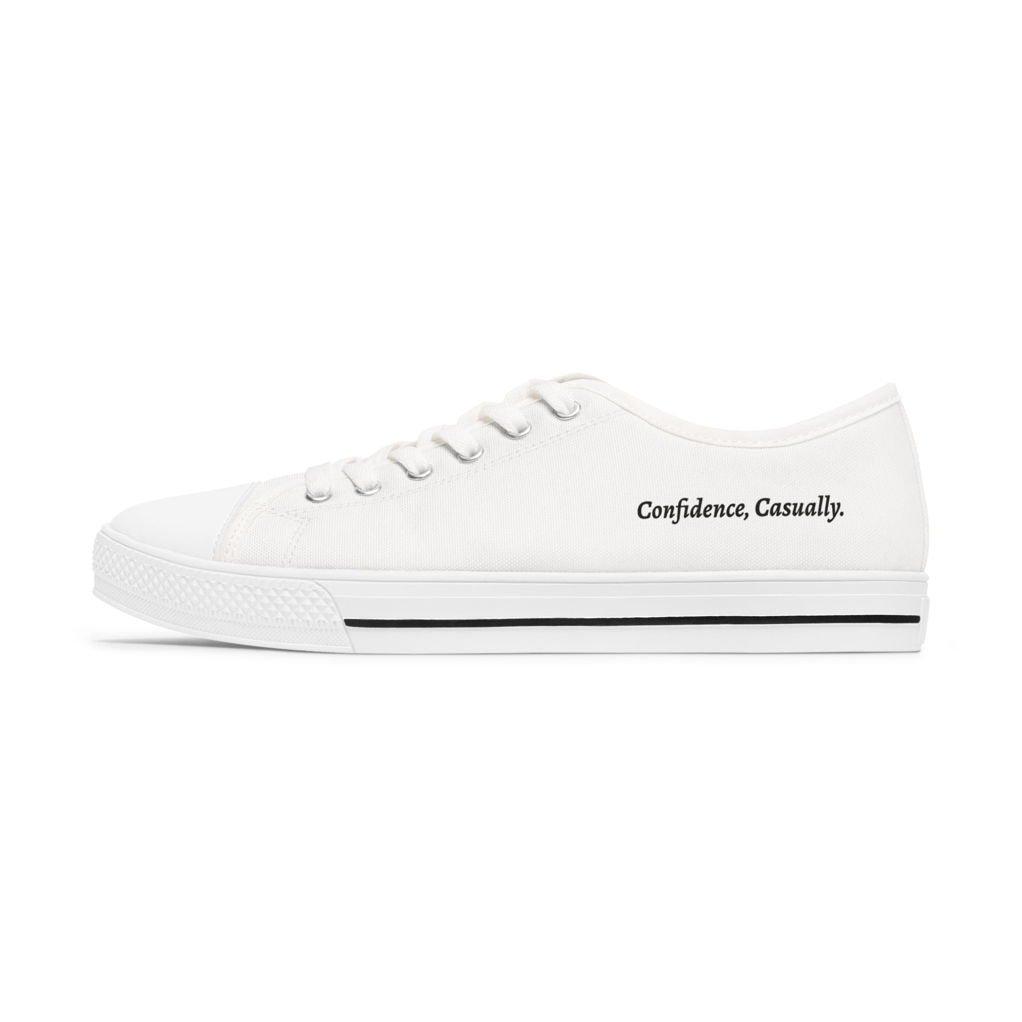 Confidence, Casually – Political Parody Low Top Sneakers for Women