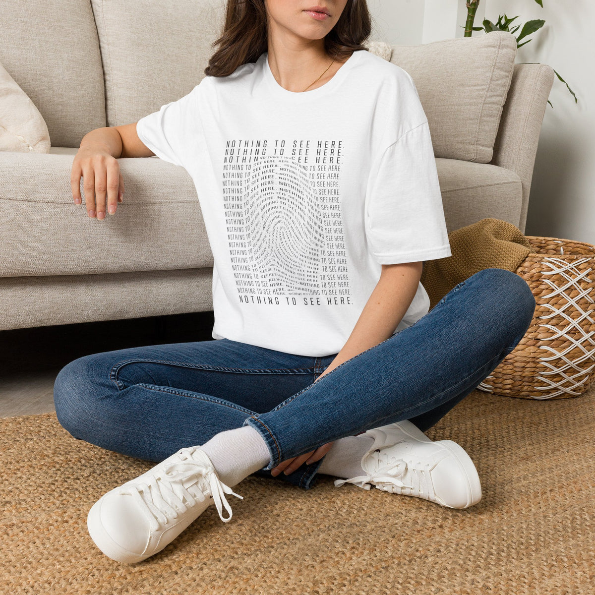 Nothing to See Here T-Shirt | Hidden Fingerprint True Crime & Internet Sleuth Tee