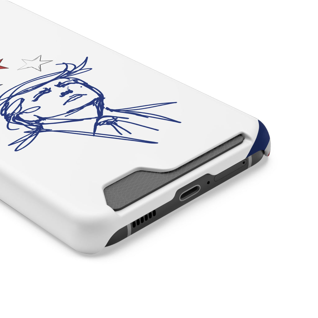 Swoop Guy Samsung Galaxy Case – Minimal Line Portrait Patriotic Design, Slim Protective Case with Card Slot