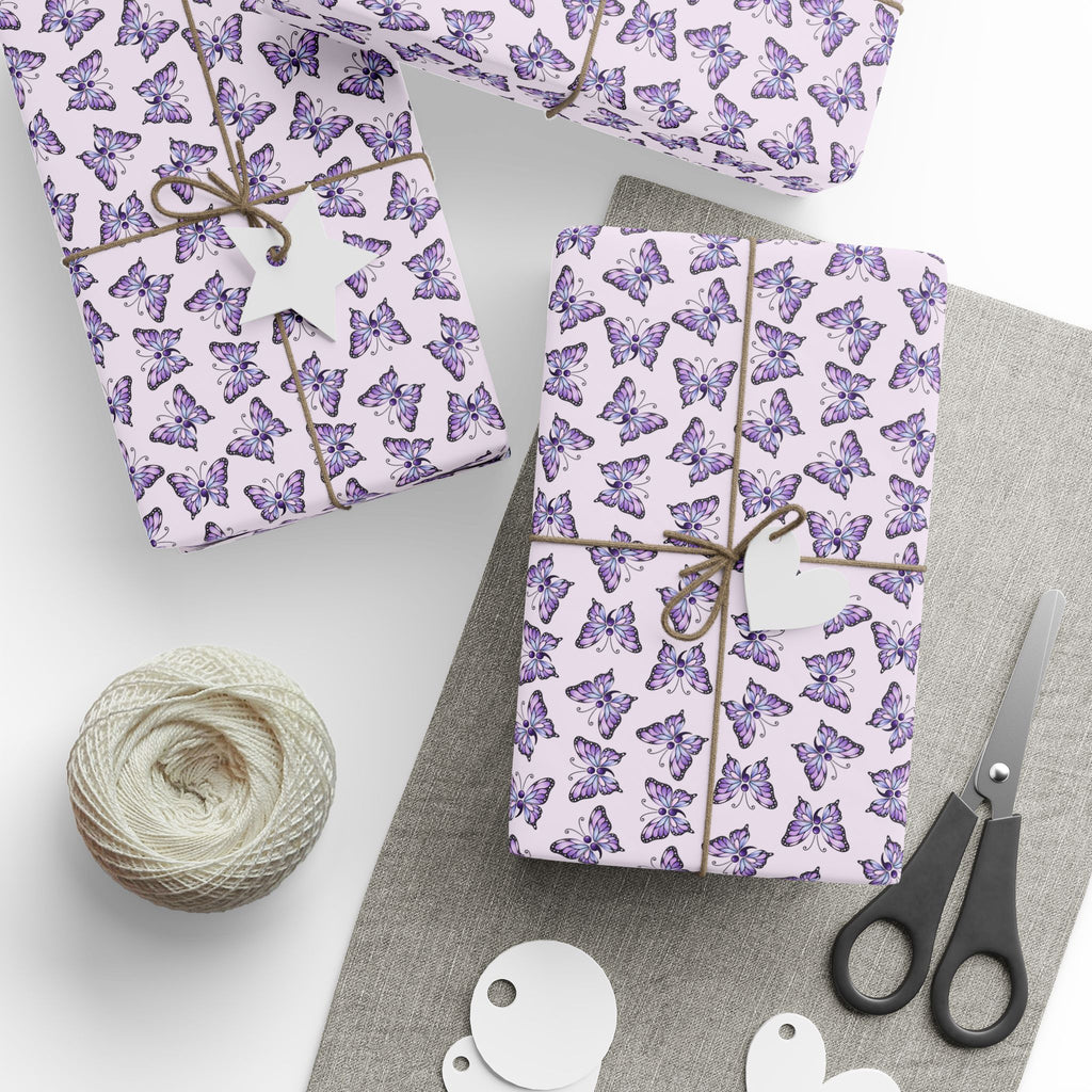 Purple Butterfly Suicide Prevention Awareness Wrapping Paper | Hope & Remembrance Gift Wrap