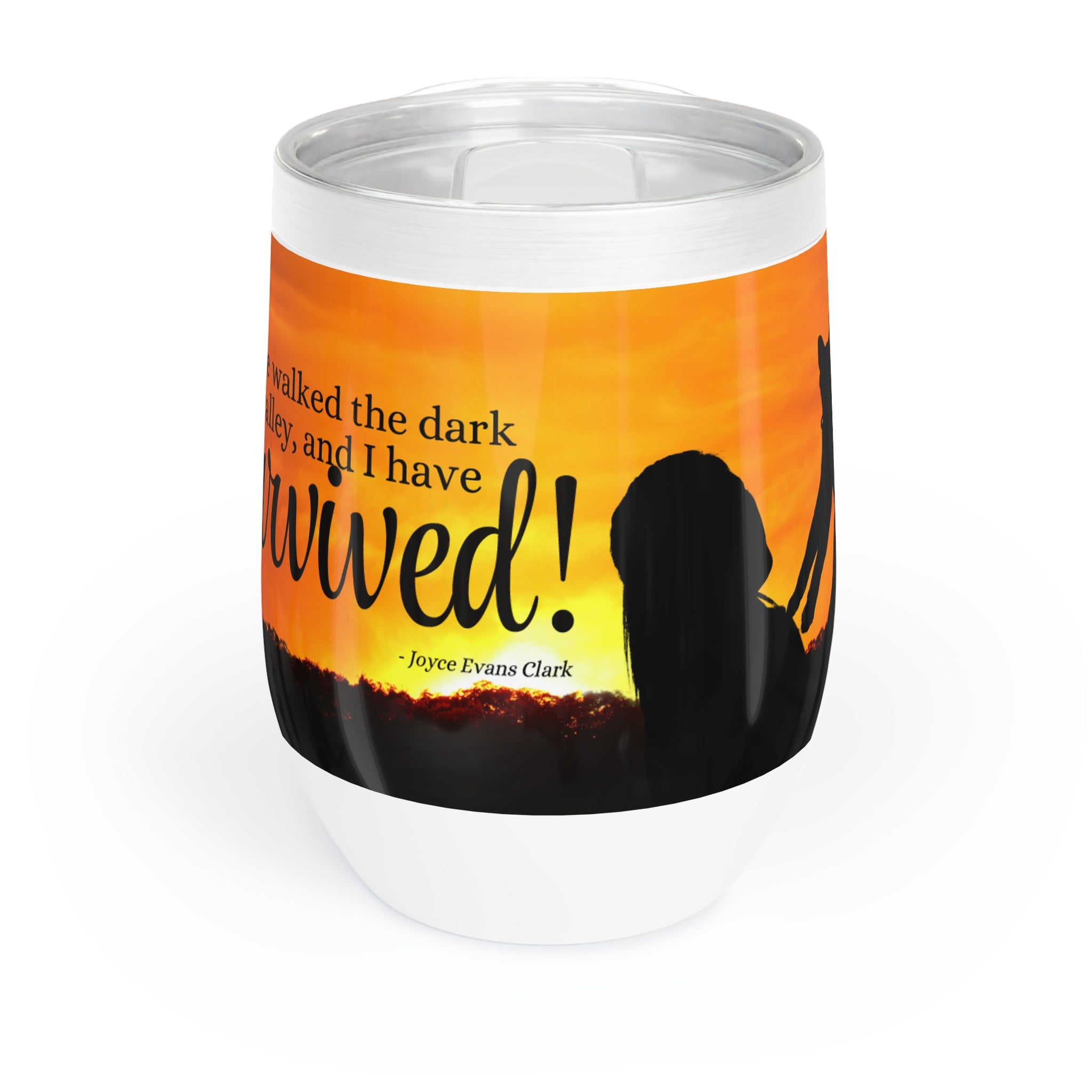 Photo depicting the ​Cat Lady Strong Chill Wine Tumbler from EpiAl's Shop.