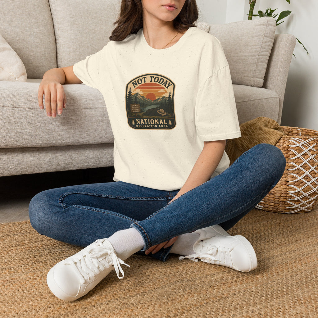 Not Today National Recreation Area Unisex T-Shirt | Funny Retro Outdoors Graphic Tee