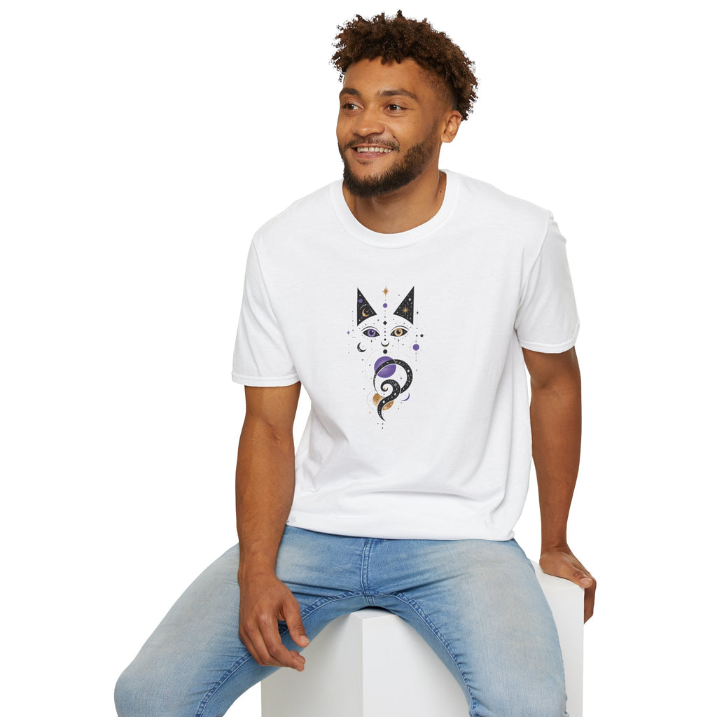 Celestial Cat T-Shirt | Mystical Cosmic Cat Graphic Tee