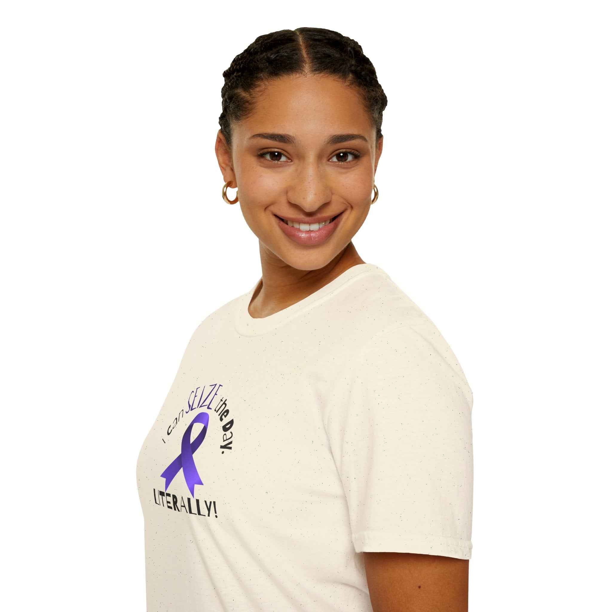 “I Can SEIZE the Day — Literally!” Epilepsy Awareness Pin Button (3