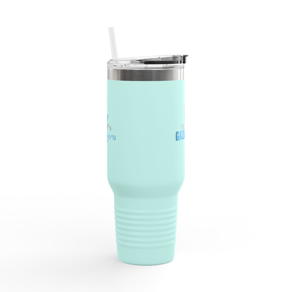 40oz Trump's Gaza Riviera Tumbler with Straw