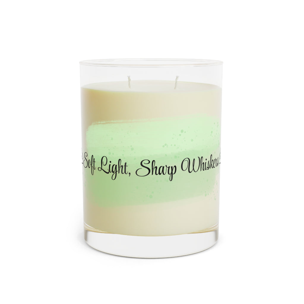 Soft Light, Sharp Whiskers – Cat Lover Scented Glass Candle