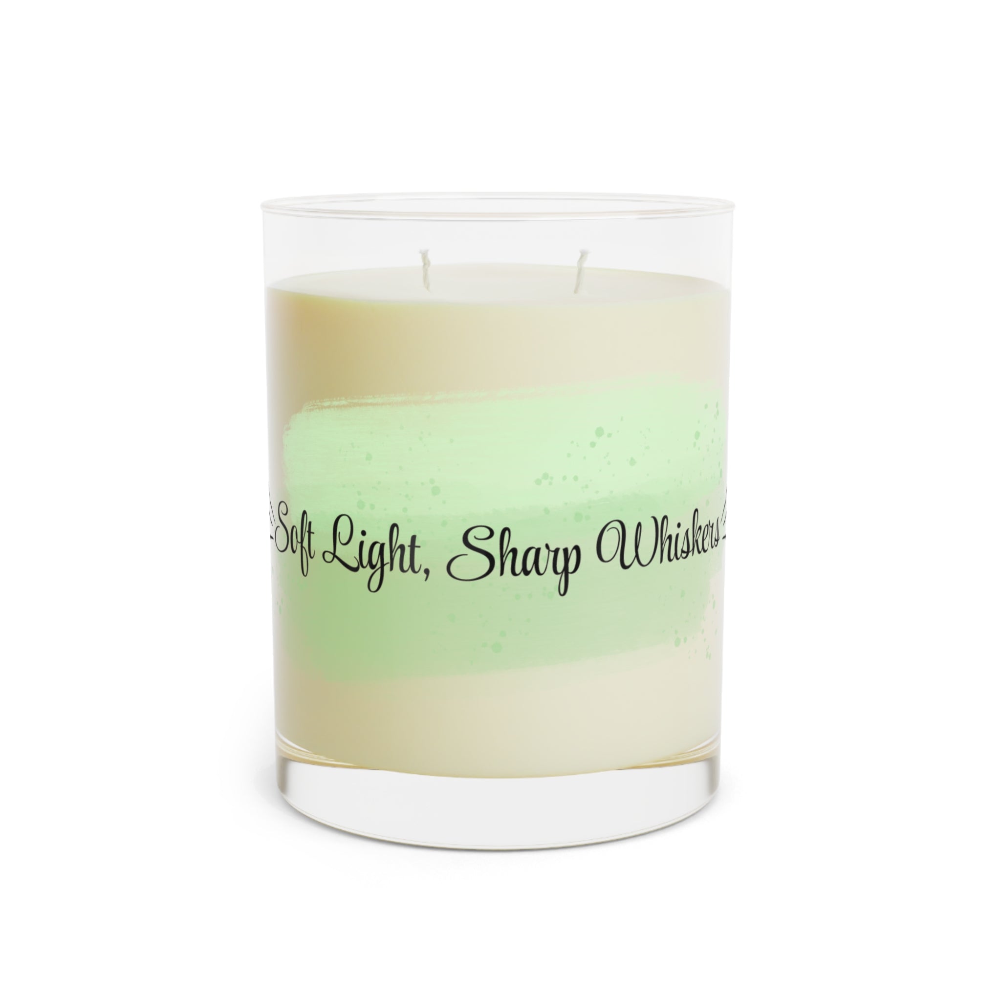 Soft Light, Sharp Whiskers – Cat Lover Scented Glass Candle