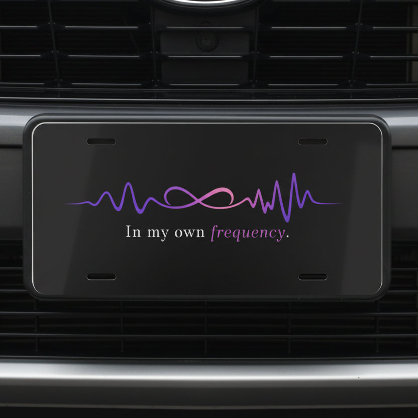 In My Own Frequency Vanity Car Tag – Epilepsy Awareness License Plate