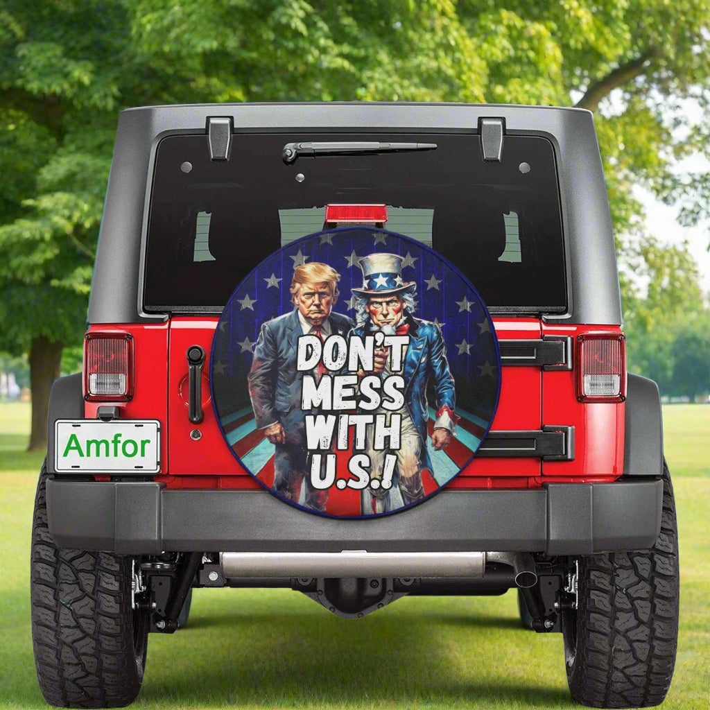Don't Mess with U.S. Spare Tire Cover(Small)(15")