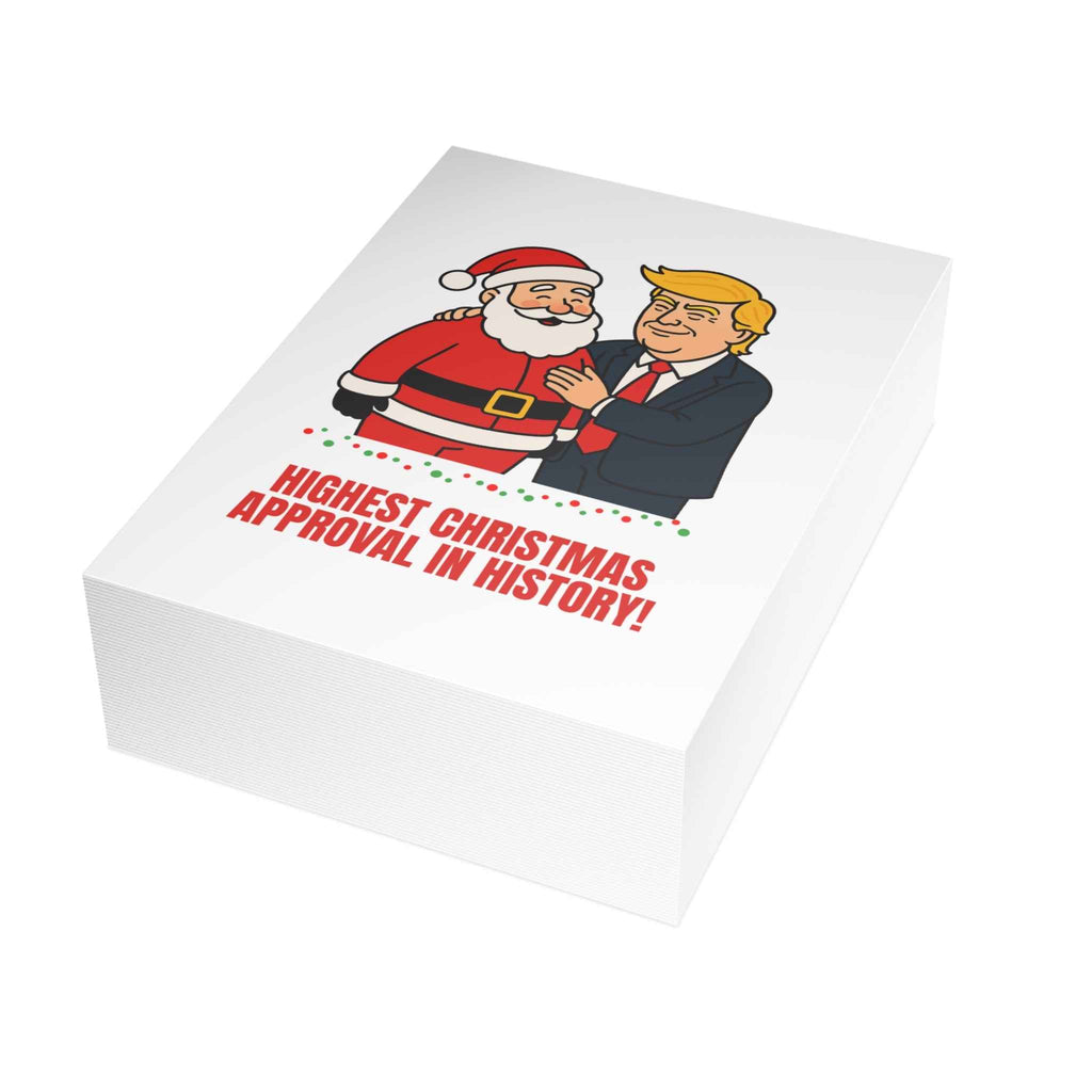 Santa’s Approval Ratings Christmas Card – 1, 10, 30, 50 pc sets
