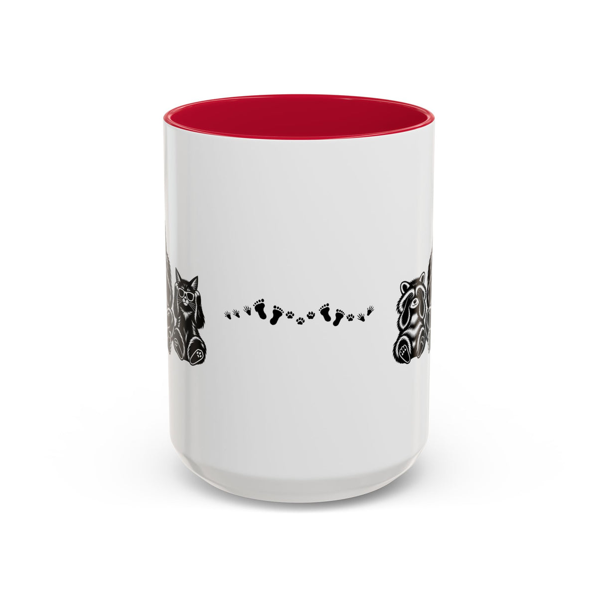 Hear No Evil, See No Evil, Speak No Evil | Bigfoot, Jimothy & Cat Accent Coffee Mug 11oz/15oz