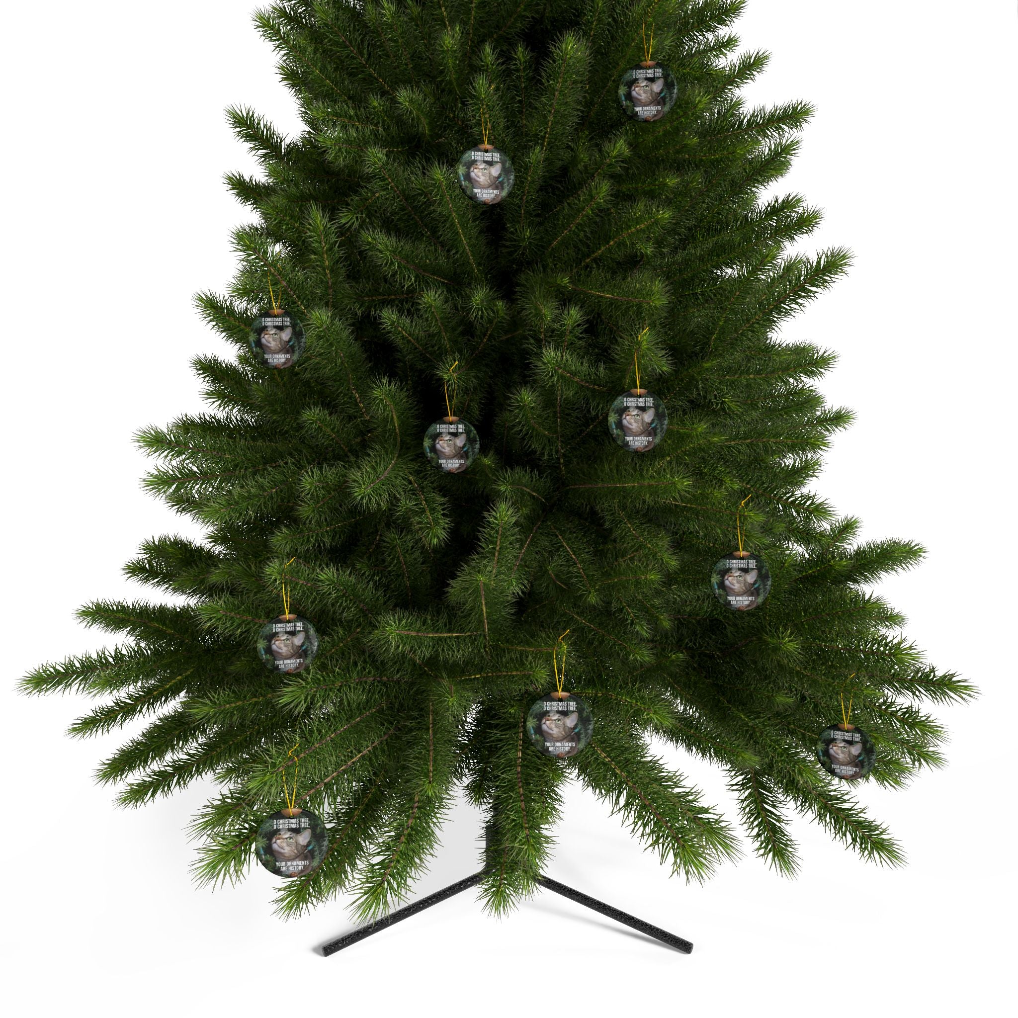 Photo depicting the ​O Christmas Tree Ceramic Ornaments, 2-Side Print from EpiAl's Shop.