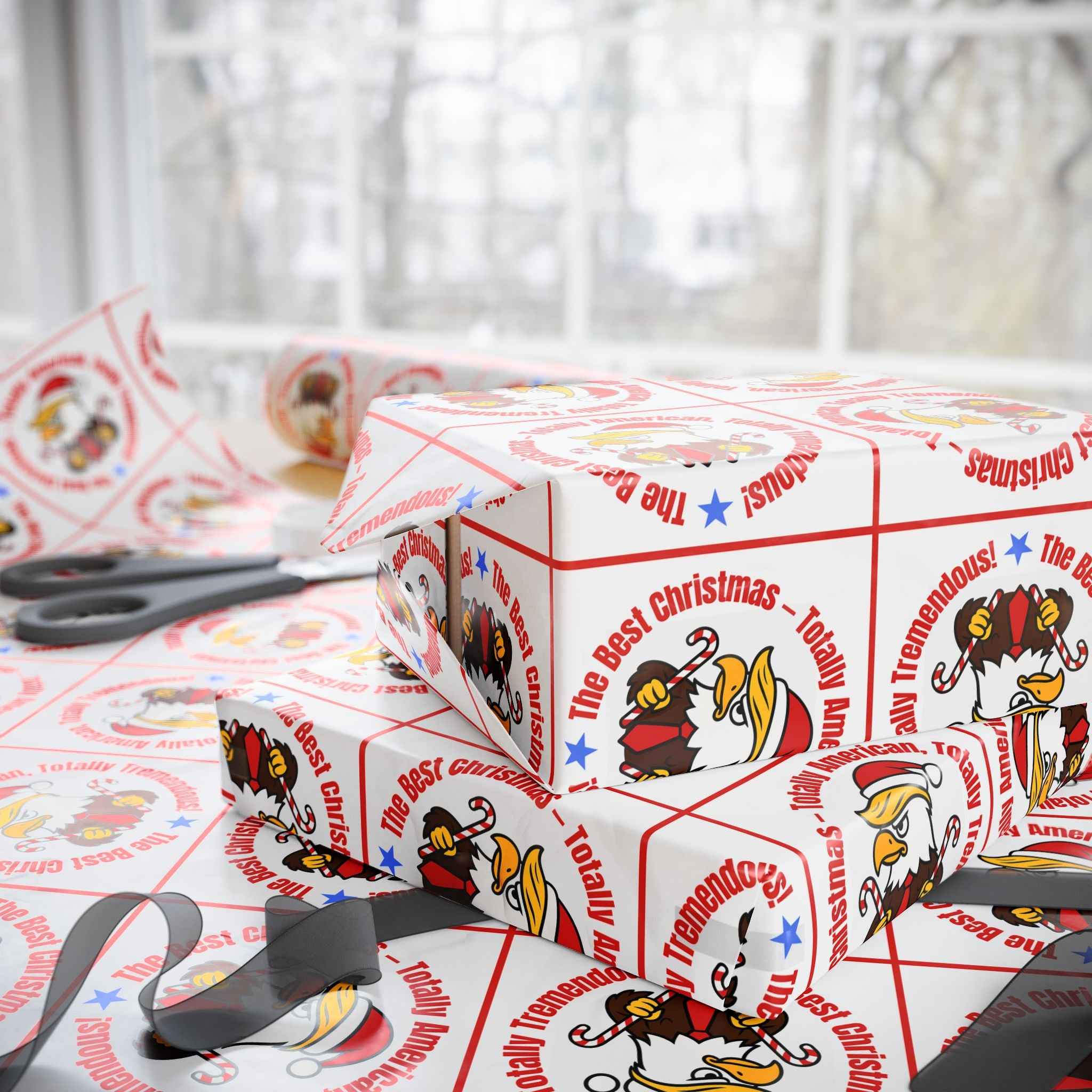 The Best Christmas Political Parody Wrapping Paper