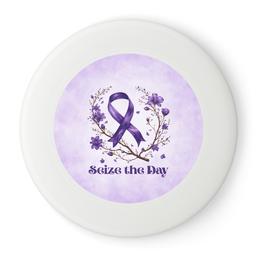 Purple Floral Seize the Day Frisbee - Inspirational Sports