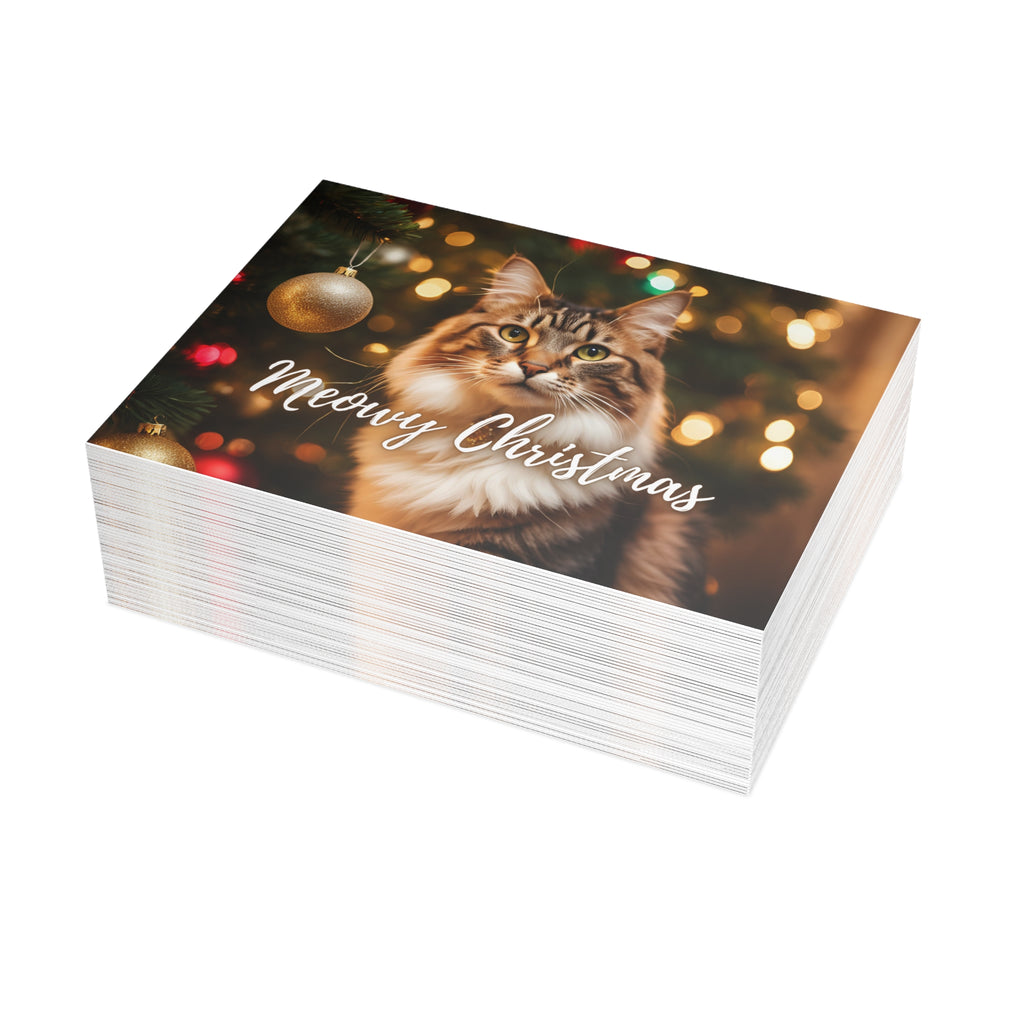 Pretty Meowy Christmas Postcard Bundles (envelopes included)