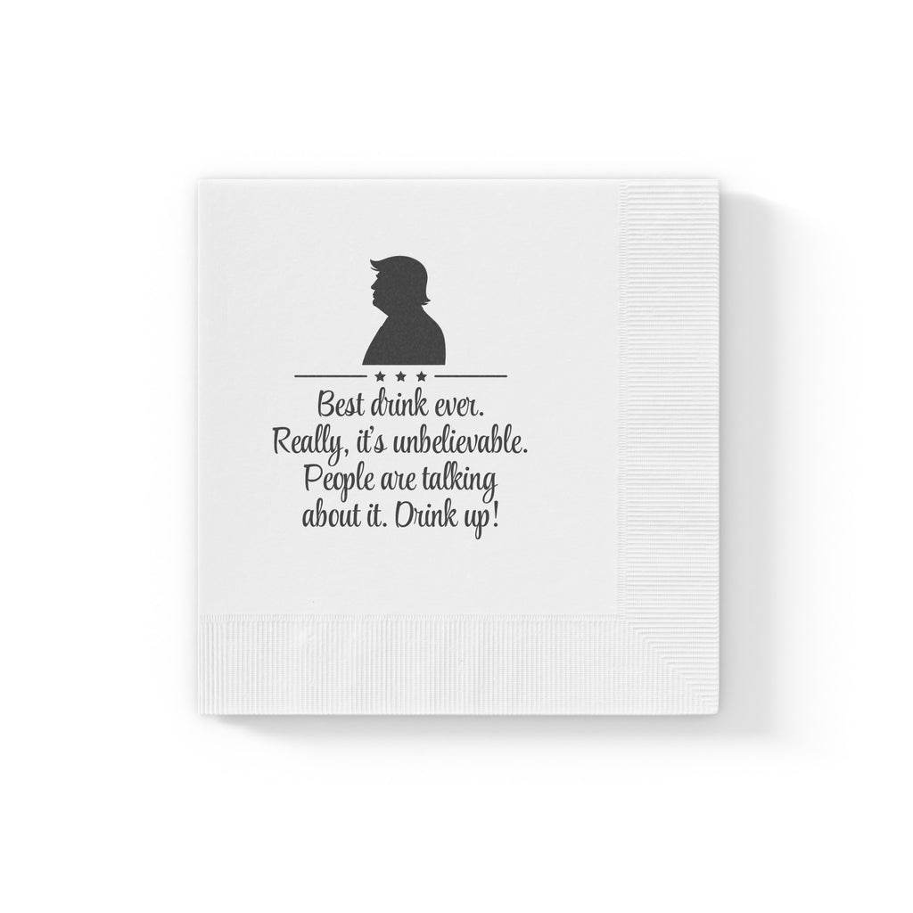 Best Drink Ever – Drink Up Party Napkins – Funny Parody Cocktail Décor