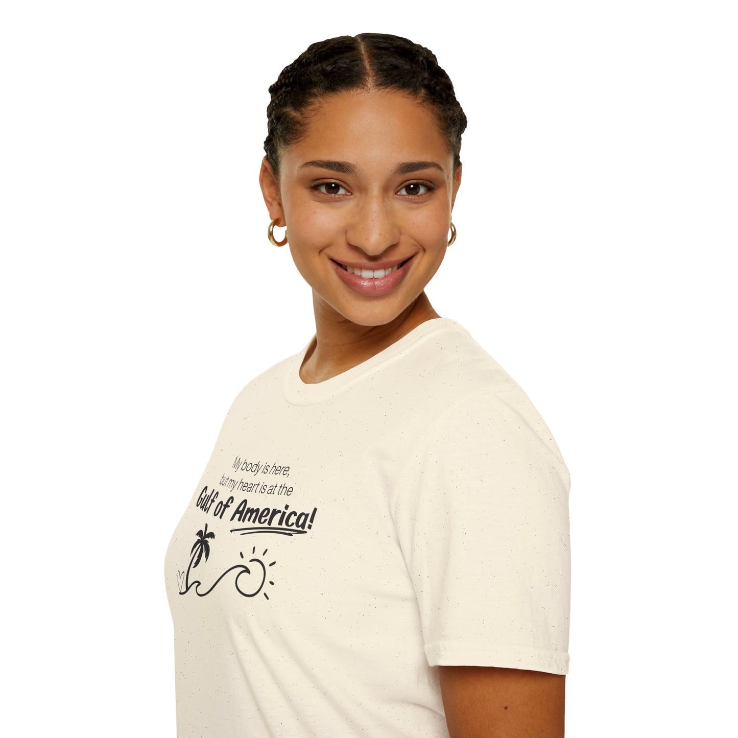 Heart at the Gulf of America Graphic T-Shirt - Perfect for Beach Lovers