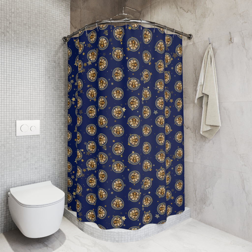 Bureau of Steam & Emotional Regulation Shower Curtain | Celestial Pattern