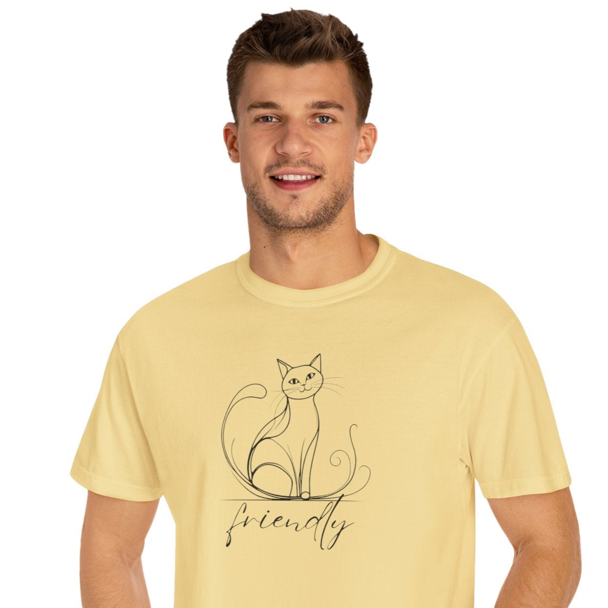 Friendly Cat Lover's Unisex Garment-Dyed T-Shirt