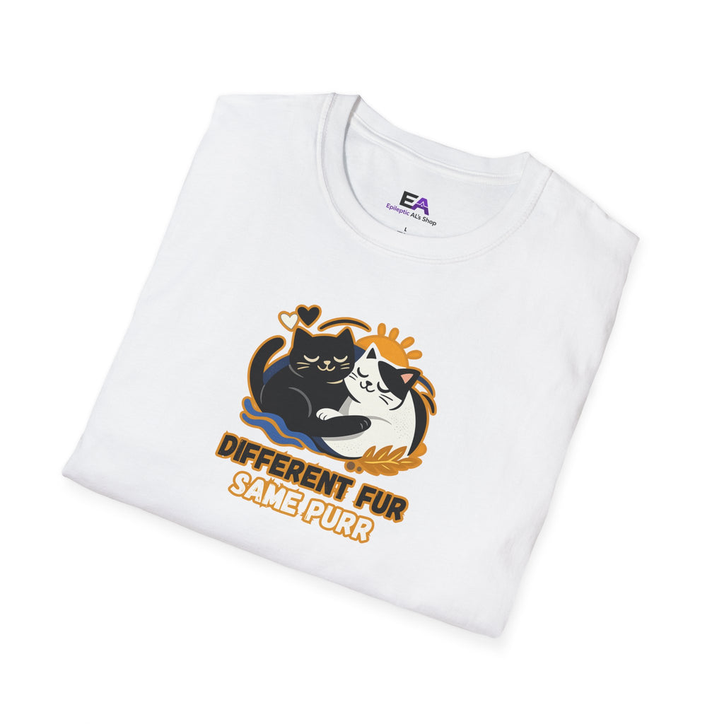 Different Fur, Same Purr Cat Unity T-Shirt | Kindness & Harmony Tee