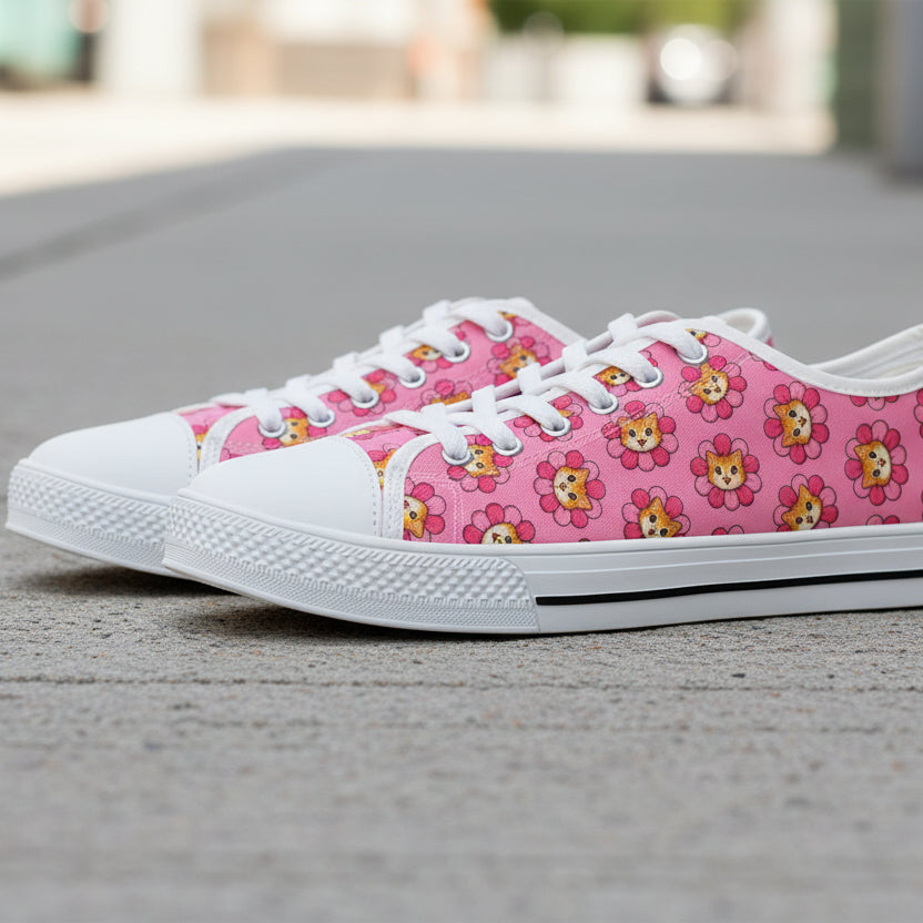 Furreal Flower Cat Women's Low-Top Sneakers