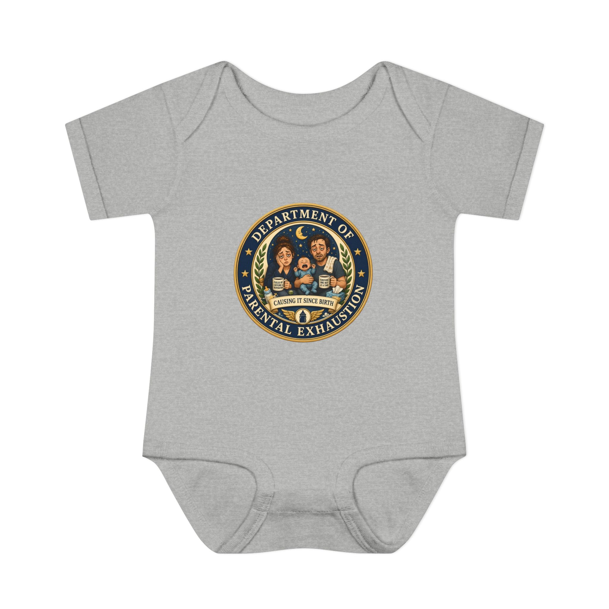 Department of Parental Exhaustion Infant Bodysuit