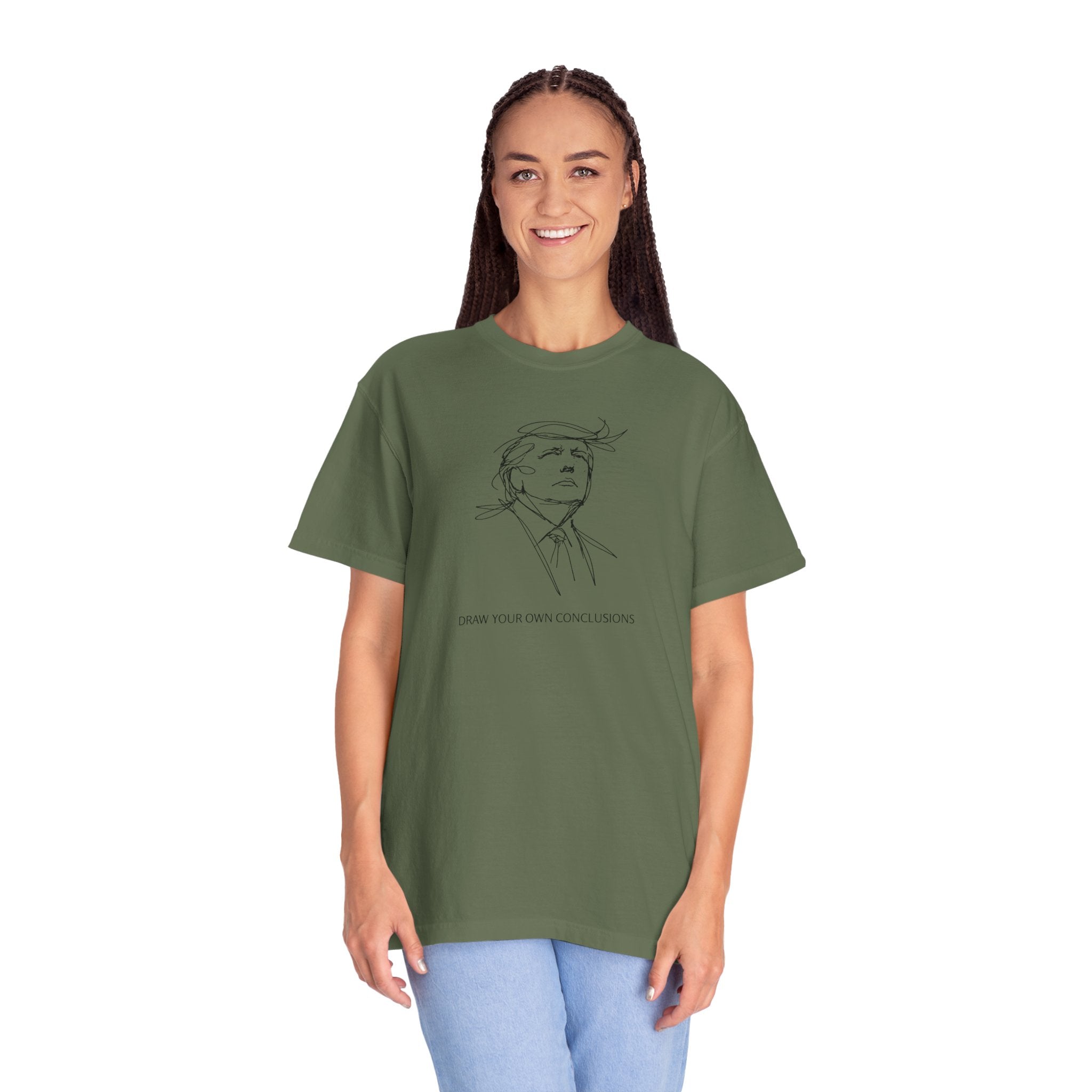 Draw Your Own Conclusions Unisex Graphic Tee – Minimal Line Art Statement Shirt