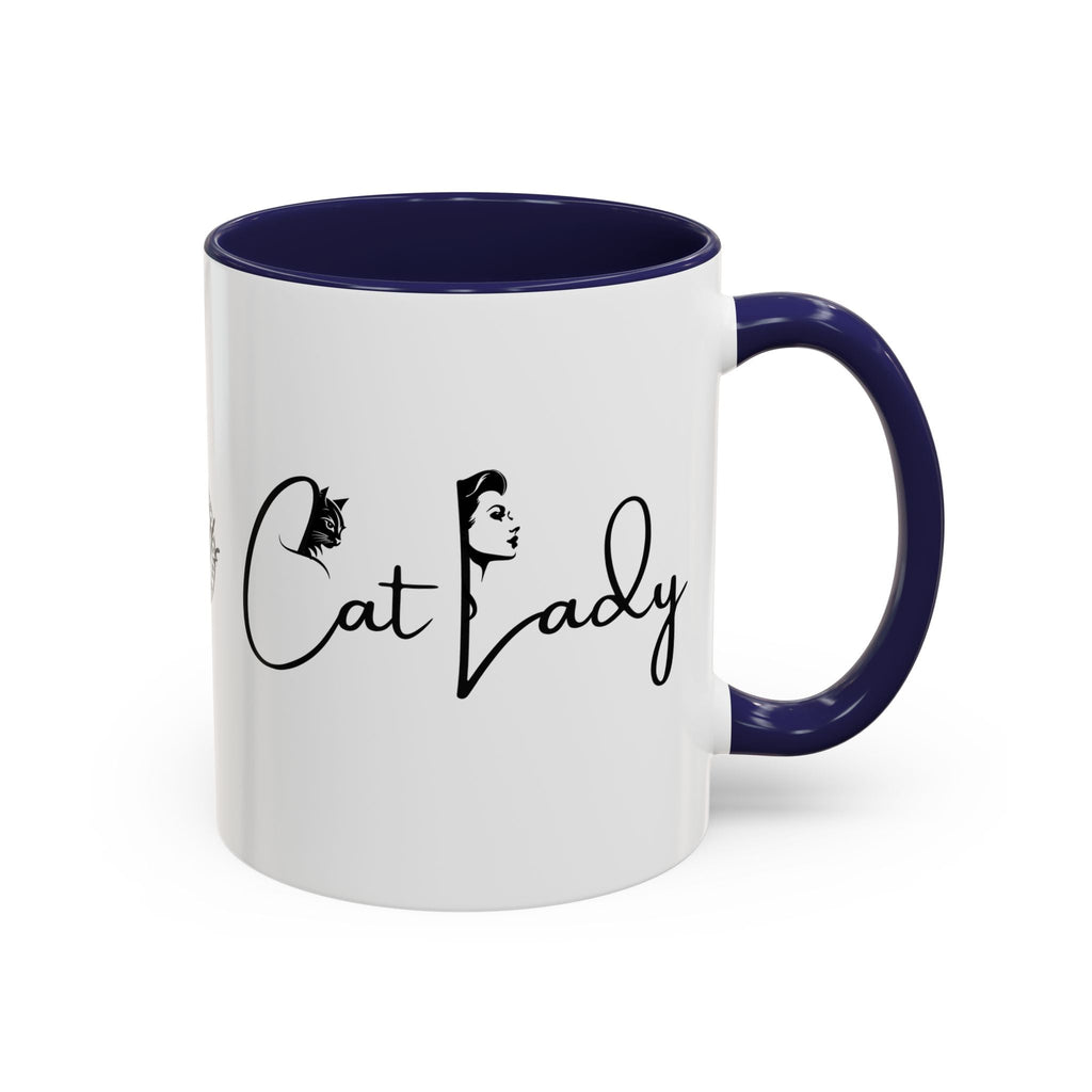 Cat Lady Accent Coffee Mug - Perfect Gift for Cat Lovers Printify