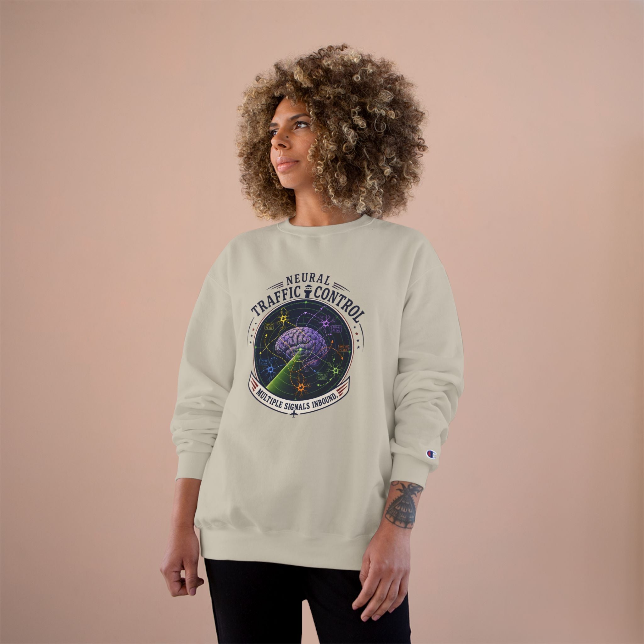 Neural Traffic Control Champion Sweatshirt | Brain Radar Crewneck