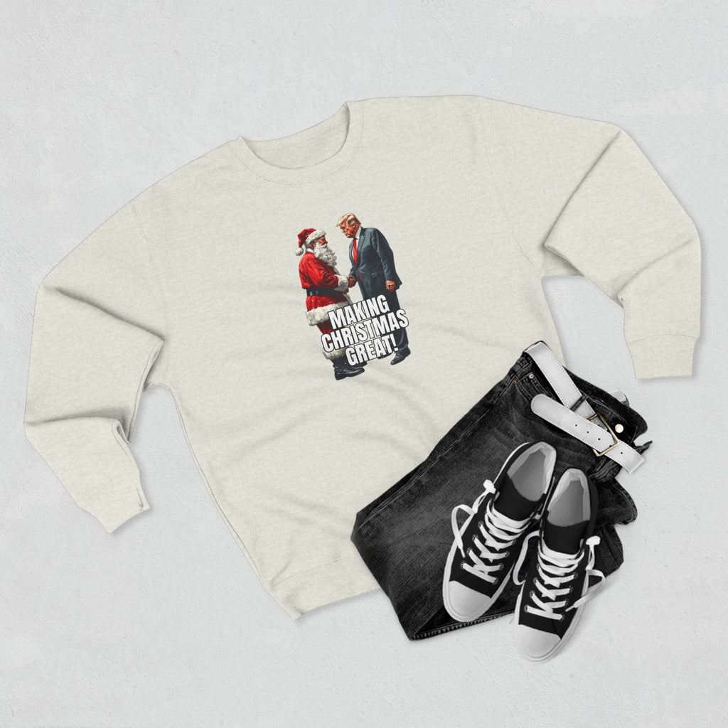 Funny Make Christmas Great Unisex Crewneck Sweatshirt