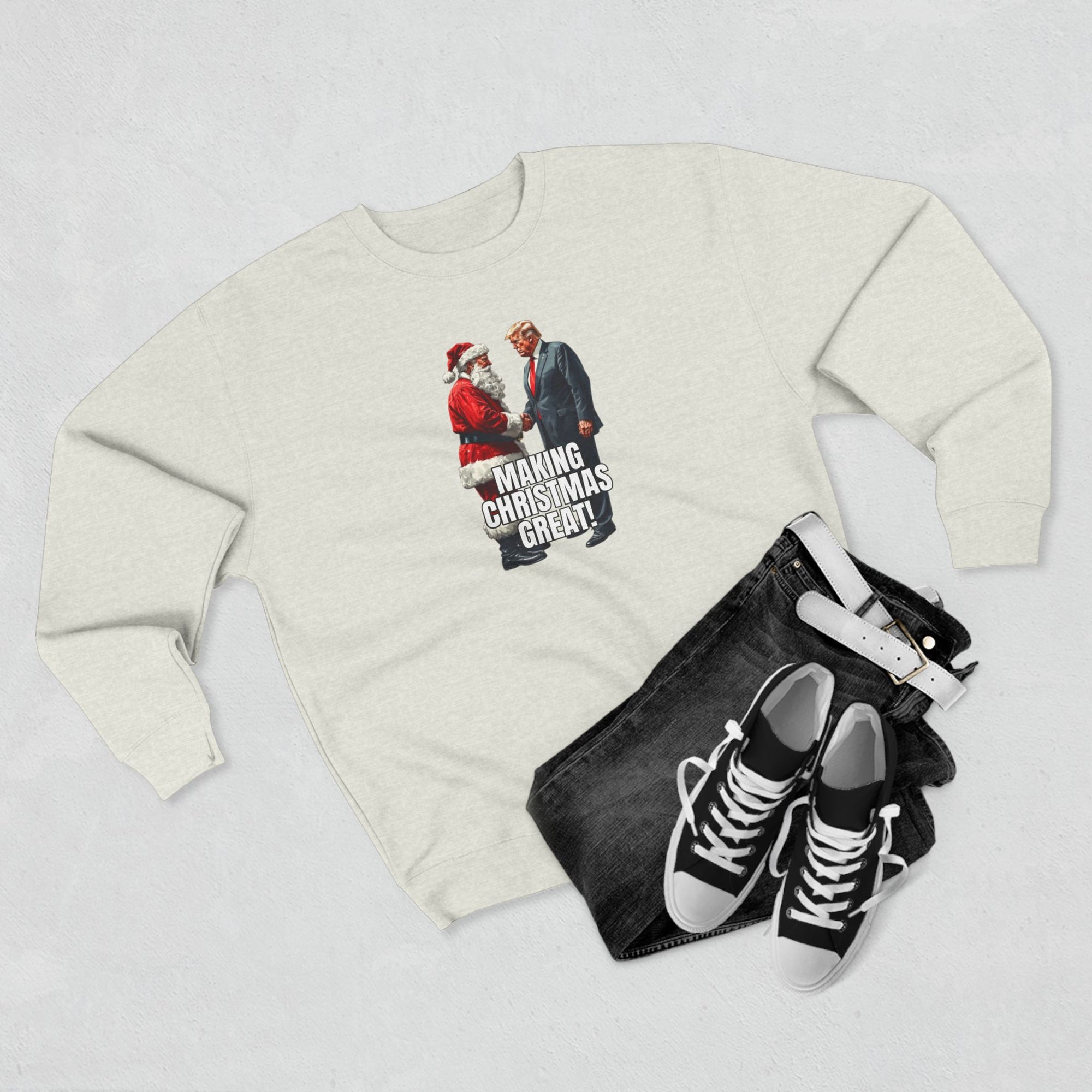 Funny Make Christmas Great Unisex Crewneck Sweatshirt