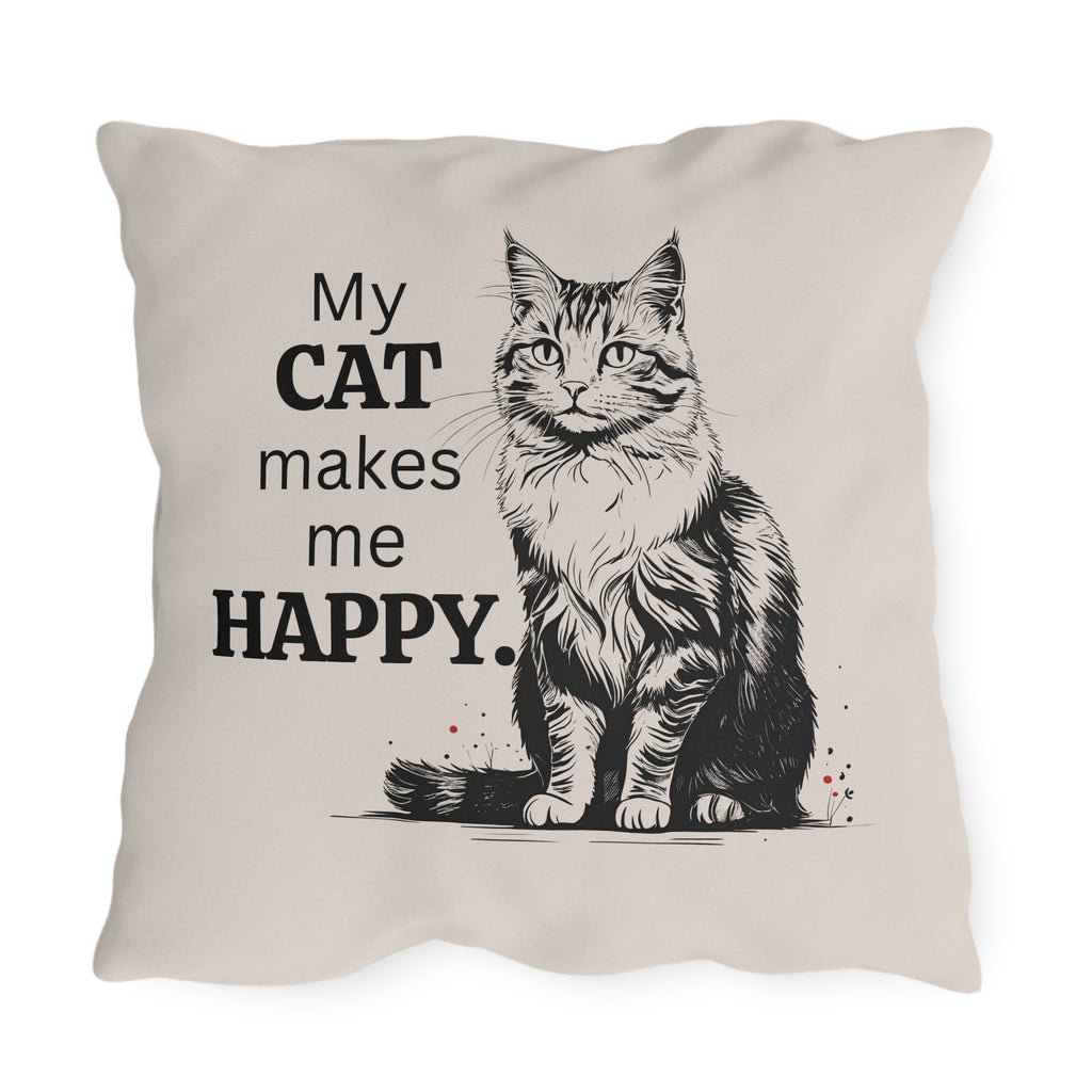 Cat-Themed Outdoor Pillows, Cozy Decor for Cat Lovers