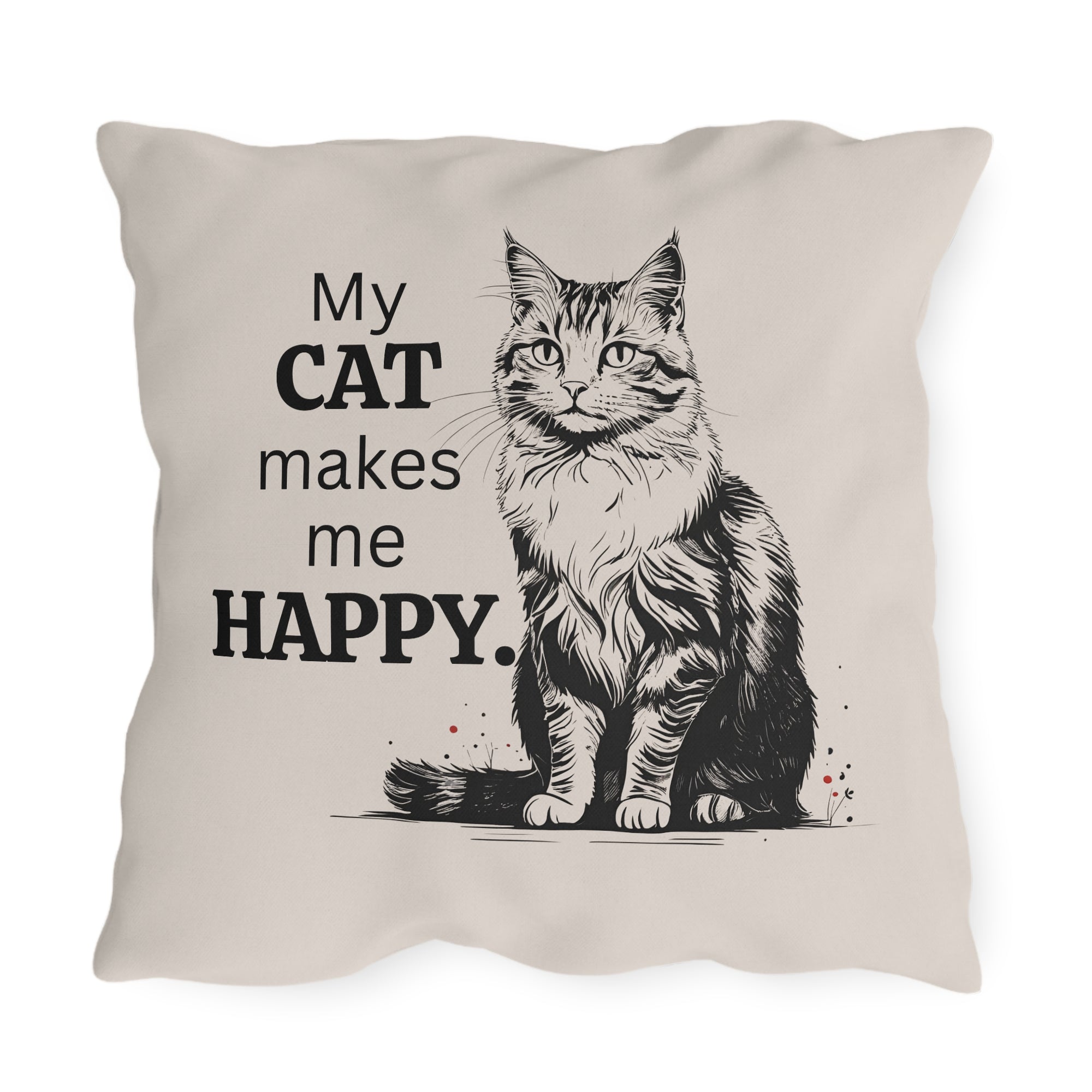 Cat-Themed Outdoor Pillows, Cozy Decor for Cat Lovers