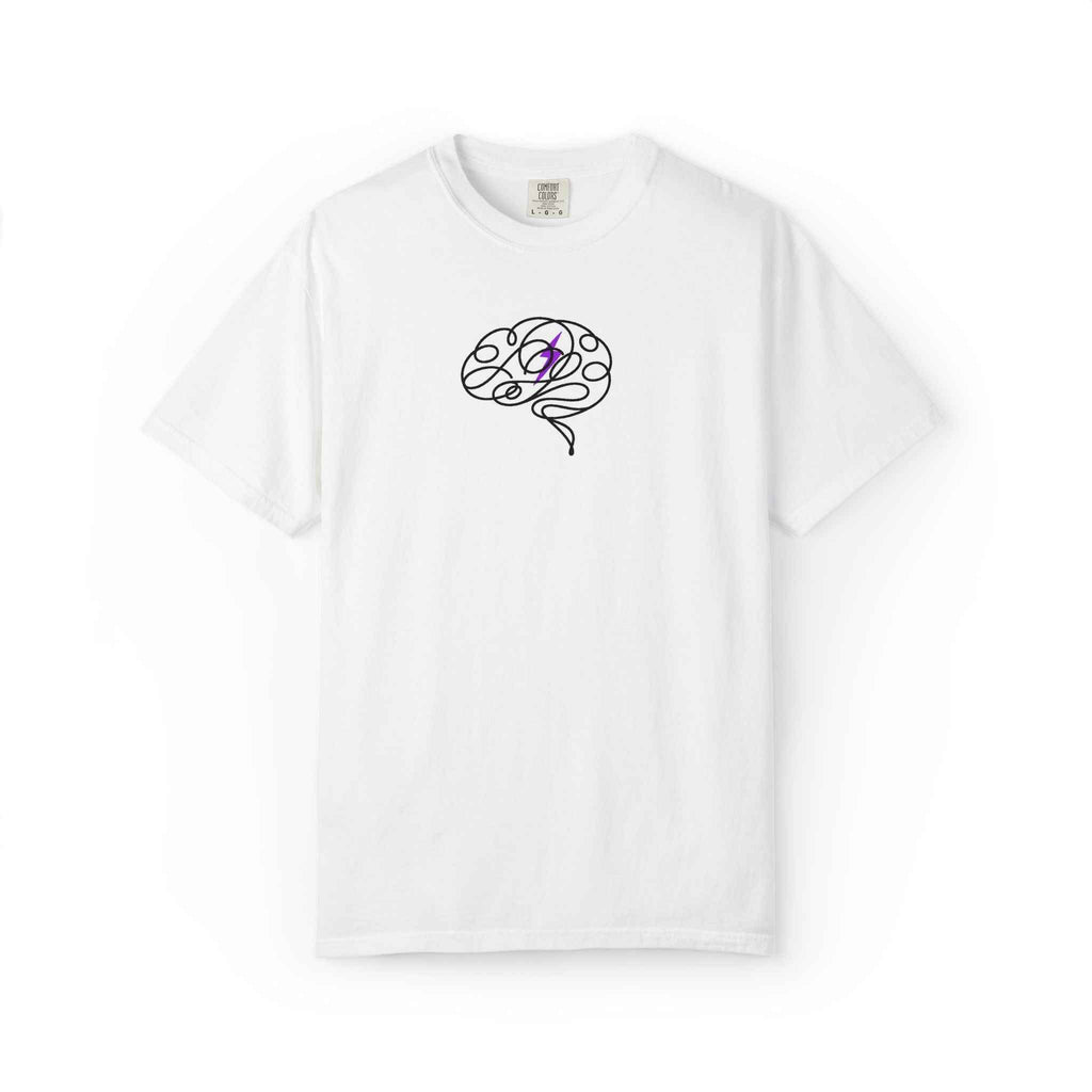 Abstract Brain Line Art T-Shirt – Epilepsy Awareness Edition
