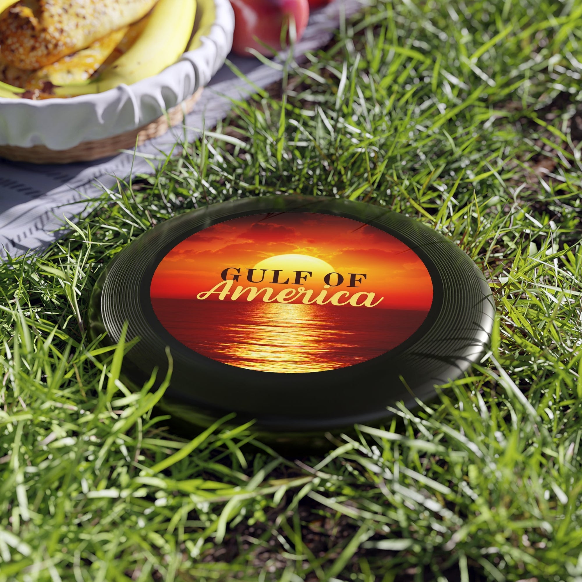 Gulf of America Sunset Frisbee Printify