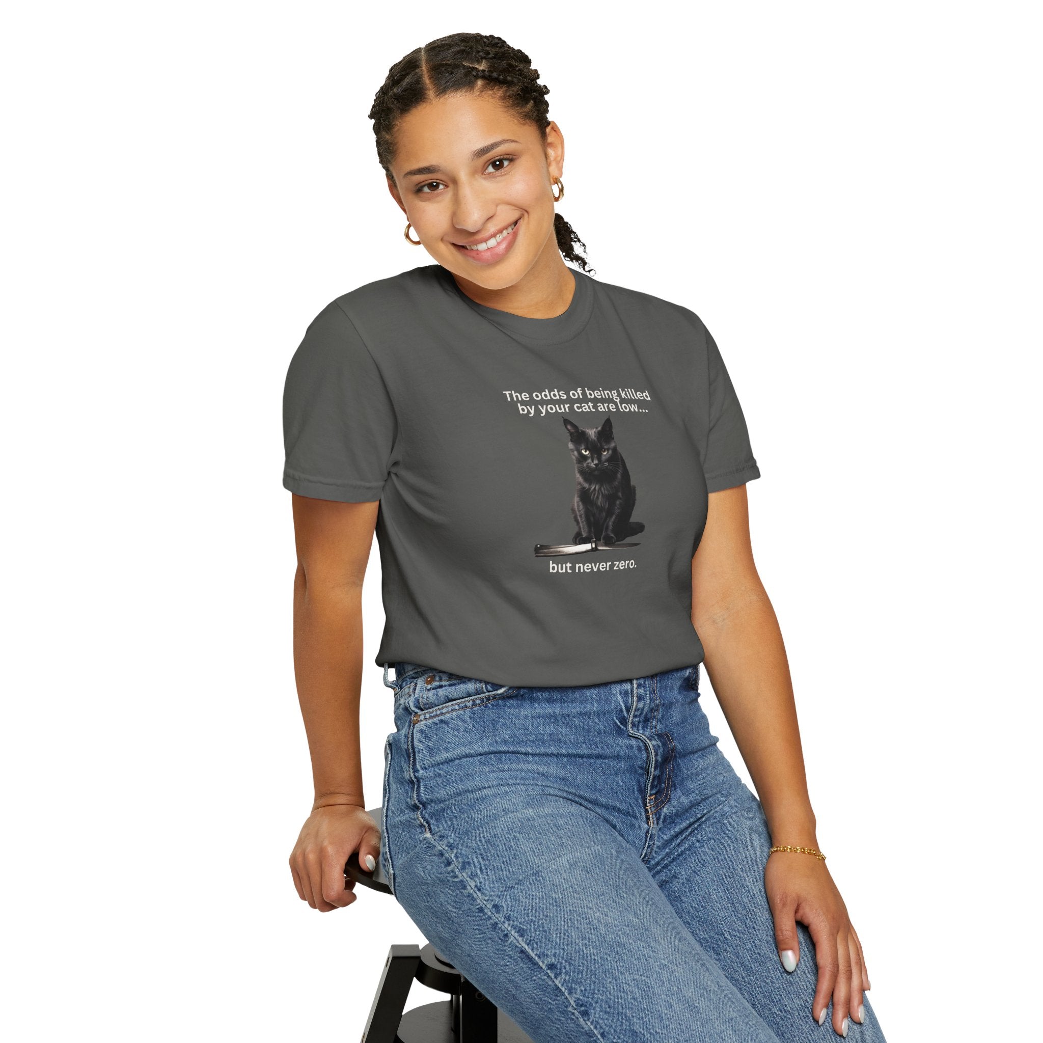 Photo depicting the ​Odds Unisex Garment-Dyed T-shirt from EpiAl's Shop.